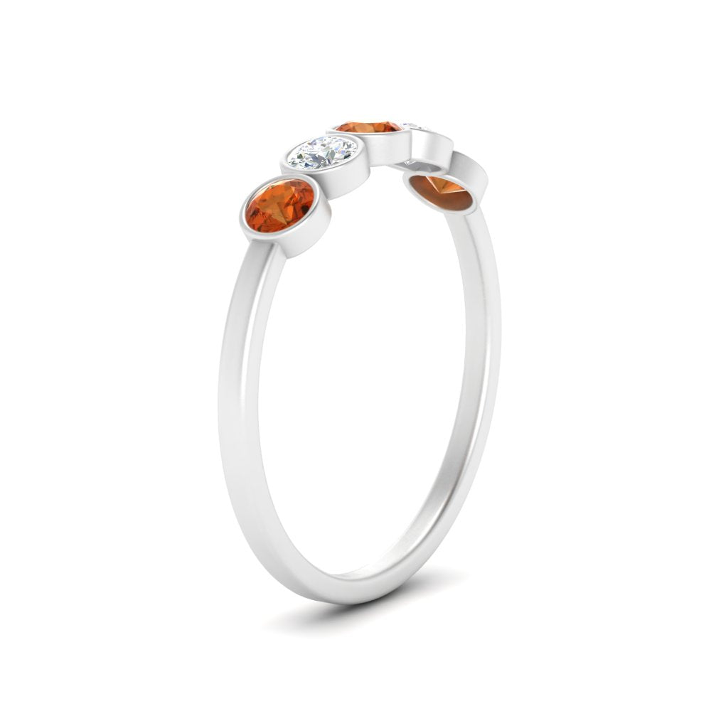half-carat-bezel-set-5-round-orange-sapphire-wedding-ring-in-FD10558B-0.10CTGSAOR-NL-WG