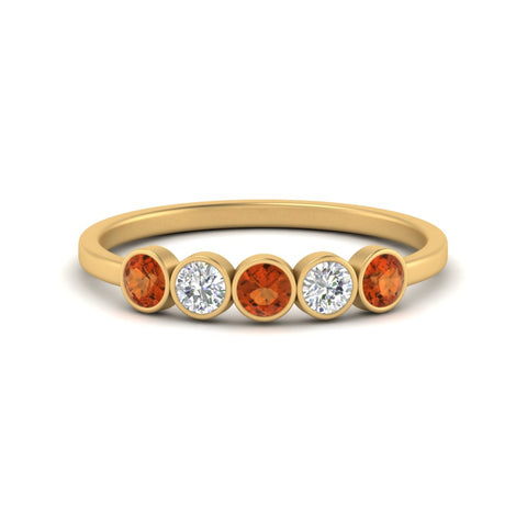 half-carat-bezel-set-5-round-orange-sapphire-wedding-ring-in-yellow-gold-FD10558B-0.10CTGSAOR-NL-YG.jpg?v=1757070462