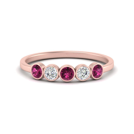 half-carat-bezel-set-5-round-pink-sapphire-wedding-ring-in-rose-gold-FD10558B-0.10CTGSADRPI-NL-RG.jpg?v=1757070459