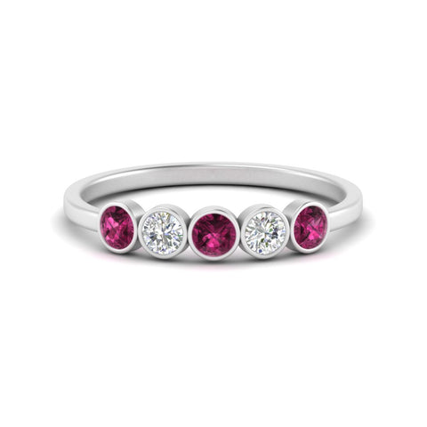 half-carat-bezel-set-5-round-pink-sapphire-wedding-ring-in-white-gold-FD10558B-0.10CTGSADRPI-NL-WG.jpg?v=1757070460