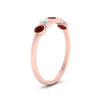 Load image into Gallery viewer, half-carat-bezel-set-5-round-ruby-wedding-ring-in-rose-gold-FD10558B-0.10CTGRUDRANGLE2-NL-RG.jpg?v=1757070460