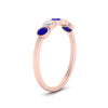 Load image into Gallery viewer, half-carat-bezel-set-5-round-sapphire-wedding-ring-in-rose-gold-FD10558B-0.10CTGSABLANGLE2-NL-RG.jpg?v=1757070459