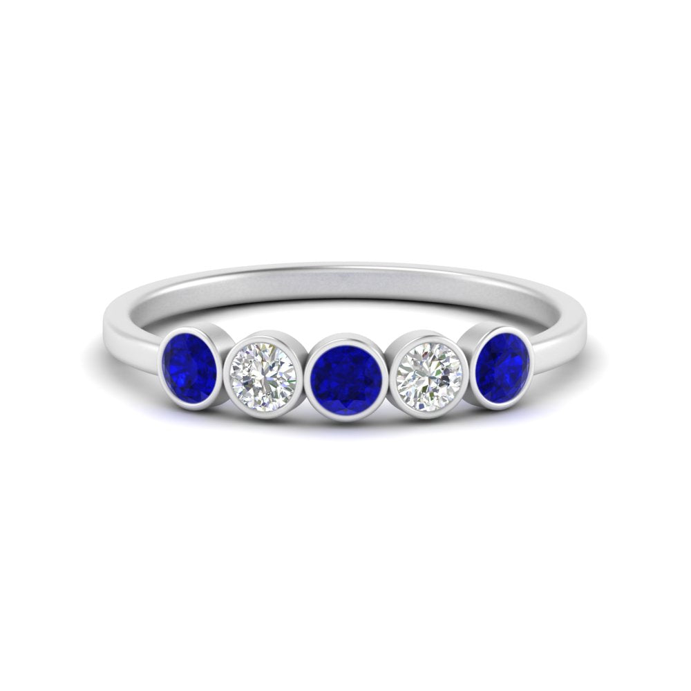 half-carat-bezel-set-5-round-sapphire-wedding-ring-in-FD10558B-0.10CTGSABL-NL-WG