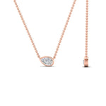 Load image into Gallery viewer, half-carat-bezel-set-pear-shape-angular-pendant-in-rose-gold-FDPD11477ANGLE2-NL-RG
