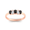 Load image into Gallery viewer, half-carat-black-diamond-teardrop-5-stone-wedding-band-in-rose-gold-fdwb8008peblackangle5-0.50ct-nl-rg.jpg