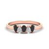 Load image into Gallery viewer, half-carat-black-diamond-teardrop-5-stone-wedding-band-in-rose-gold-fdwb8008peblacksleep-0.50ct-nl-rg.jpg