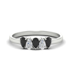 Load image into Gallery viewer, half-carat-black-diamond-teardrop-5-stone-wedding-band-in-white-gold-fdwb8008peblacksleep-0.50ct-nl-wg.jpg