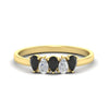 Load image into Gallery viewer, half-carat-black-diamond-teardrop-5-stone-wedding-band-in-yellow-gold-fdwb8008peblacksleep-0.50ct-nl-yg.jpg