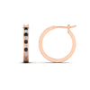 Load image into Gallery viewer, half-carat-channel-set-diamond-hoop-earring-with-black-diamond-in-rose-gold-fdear3970gblackangle2-nl-rg