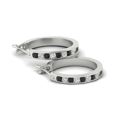 half-carat-channel-set-diamond-hoop-earring-with-black-diamond-in-white-gold-fdear3970gblack-nl-wg