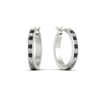 Load image into Gallery viewer, half-carat-channel-set-diamond-hoop-earring-with-black-diamond-in-white-gold-fdear3970gblackangle1-nl-wg