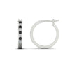 Load image into Gallery viewer, half-carat-channel-set-diamond-hoop-earring-with-black-diamond-in-white-gold-fdear3970gblackangle2-nl-wg