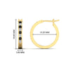 Load image into Gallery viewer, half-carat-channel-set-diamond-hoop-earring-with-black-diamond-in-yellow-gold-fdear3970gblackangle2-nl-yg-hw