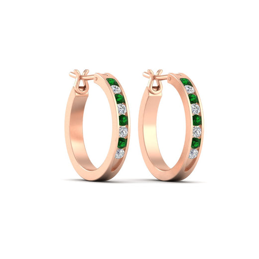 half-carat-channel-set-diamond-hoop-earring-with-emerald-in-rose-gold-fdear3970gemgrangle3-nl-rg