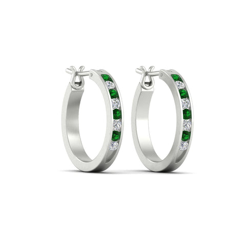half-carat-channel-set-diamond-hoop-earring-with-emerald-in-white-gold-fdear3970gemgrangle3-nl-wg