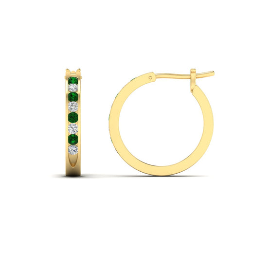 half-carat-channel-set-diamond-hoop-earring-with-emerald-in-yellow-gold-fdear3970gemgrangle2-nl-yg