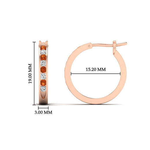 half-carat-channel-set-diamond-hoop-earring-with-orange-sapphire-in-rose-gold-fdear3970gsaorangle2-nl-rg-hw
