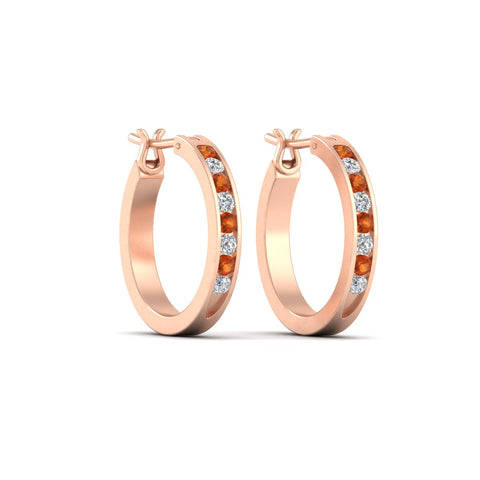 half-carat-channel-set-diamond-hoop-earring-with-orange-sapphire-in-rose-gold-fdear3970gsaorangle3-nl-rg