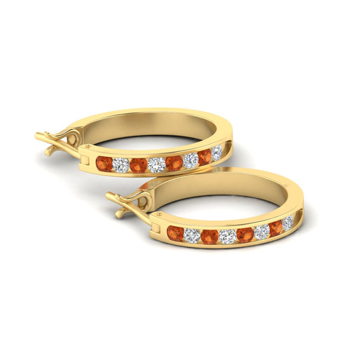 half-carat-channel-set-diamond-hoop-earring-with-orange-sapphire-in-yellow-gold-fdear3970gsaor-nl-yg