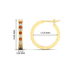Load image into Gallery viewer, half-carat-channel-set-diamond-hoop-earring-with-orange-sapphire-in-yellow-gold-fdear3970gsaorangle2-nl-yg-hw