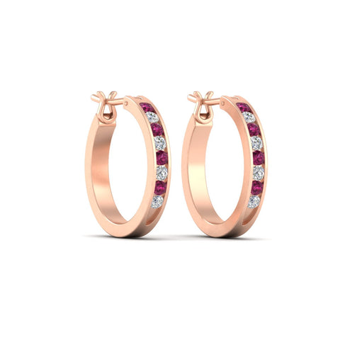 half-carat-channel-set-diamond-hoop-earring-with-pink-sapphire-in-rose-gold-fdear3970gsadrpiangle3-nl-rg