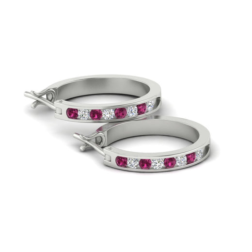 half-carat-channel-set-diamond-hoop-earring-with-pink-sapphire-in-white-gold-fdear3970gsadrpi-nl-wg