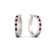 half-carat-channel-set-diamond-hoop-earring-with-ruby-in-white-gold-fdear3970grudrangle1-nl-wg