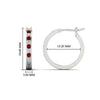 Load image into Gallery viewer, half-carat-channel-set-diamond-hoop-earring-with-ruby-in-white-gold-fdear3970grudrangle2-nl-wg-hw