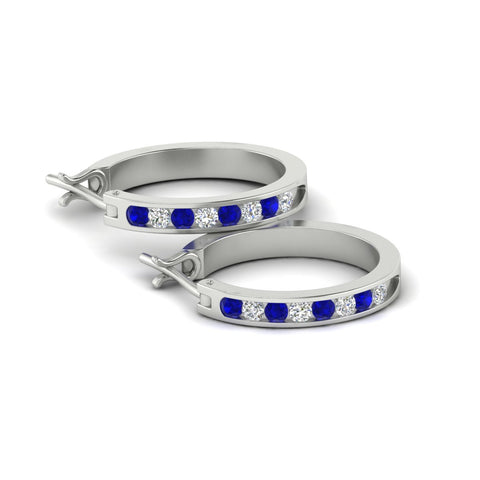 half-carat-channel-set-diamond-hoop-earring-with-sapphire-in-white-gold-fdear3970gsabl-nl-wg