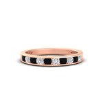 Load image into Gallery viewer, half-carat-channel-set-diamond-wedding-band-with-black-diamond-in-rose-gold-FDWB5242ROGBLACK-0.50CT-NL-RG
