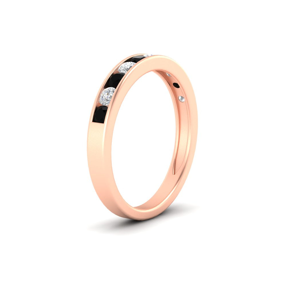 half-carat-channel-set-diamond-wedding-band-with-black-diamond-in-rose-gold-FDWB5242ROGBLACKANGLE2-0.50CT-NL-RG