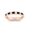 Load image into Gallery viewer, half-carat-channel-set-diamond-wedding-band-with-black-diamond-in-rose-gold-FDWB5242ROGBLACKANGLE5-0.50CT-NL-RG