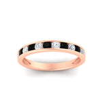 Load image into Gallery viewer, half-carat-channel-set-diamond-wedding-band-with-black-diamond-in-rose-gold-FDWB5242ROGBLACKANGLE5-0.50CT-NL-RG
