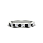 Load image into Gallery viewer, half-carat-channel-set-diamond-wedding-band-with-black-diamond-in-white-gold-FDWB5242ROGBLACK-0.50CT-NL-WG
