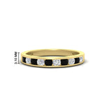 Load image into Gallery viewer, half-carat-channel-set-diamond-wedding-band-with-black-diamond-in-yellow-gold-FDWB5242ROGBLACK-0.50CT-NL-YG-HW
