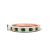 Load image into Gallery viewer, half-carat-channel-set-diamond-wedding-band-with-emerald-in-rose-gold-FDWB5242ROGEMGR-0.50CT-NL-RG-HW
