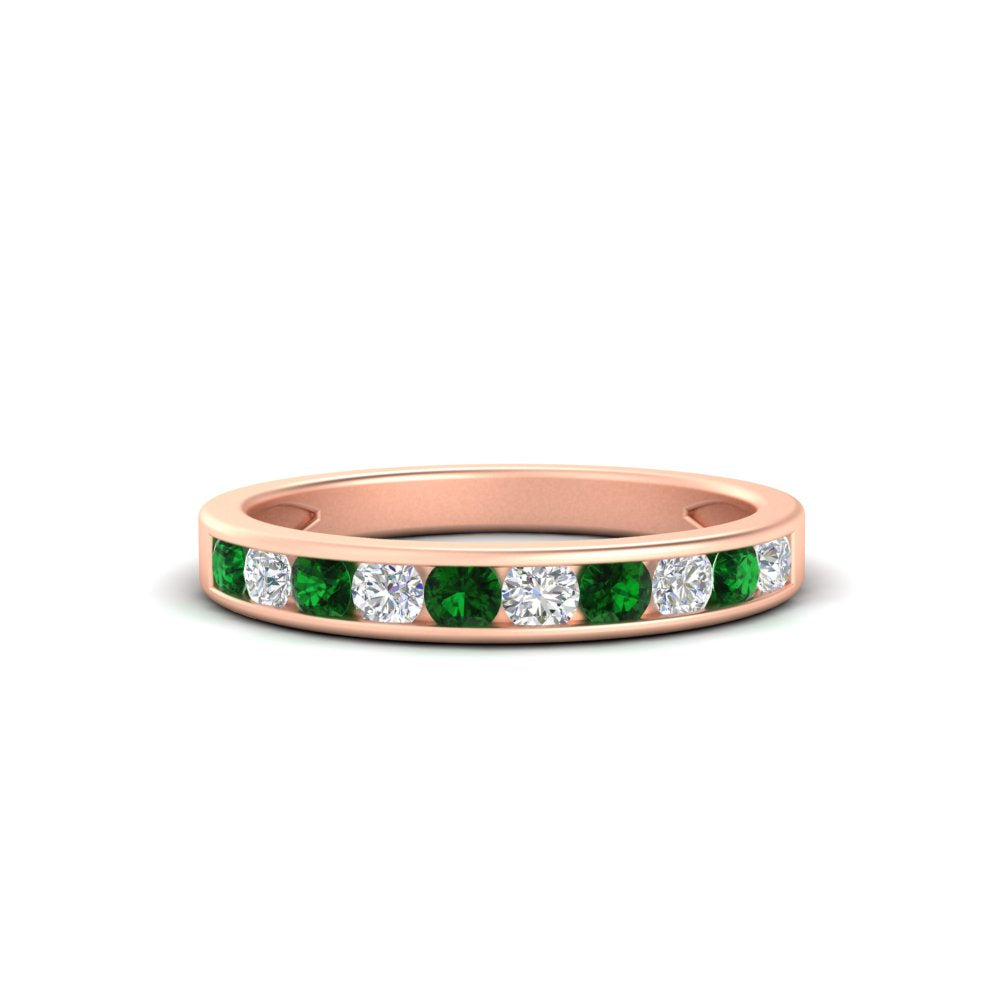 half-carat-channel-set-diamond-wedding-band-with-emerald-in-rose-gold-FDWB5242ROGEMGR-0.50CT-NL-RG