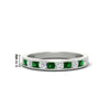 Load image into Gallery viewer, half-carat-channel-set-diamond-wedding-band-with-emerald-in-white-gold-FDWB5242ROGEMGR-0.50CT-NL-WG-HW
