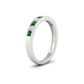 Thumbnail 60 - half-carat-channel-set-diamond-wedding-band-with-emerald-in-white-gold-FDWB5242ROGEMGRANGLE2-0.50CT-NL-WG