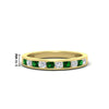Load image into Gallery viewer, half-carat-channel-set-diamond-wedding-band-with-emerald-in-yellow-gold-FDWB5242ROGEMGR-0.50CT-NL-YG-HW