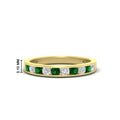 Thumbnail 94 - half-carat-channel-set-diamond-wedding-band-with-emerald-in-yellow-gold-FDWB5242ROGEMGR-0.50CT-NL-YG-HW