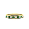 Load image into Gallery viewer, half-carat-channel-set-diamond-wedding-band-with-emerald-in-yellow-gold-FDWB5242ROGEMGR-0.50CT-NL-YG