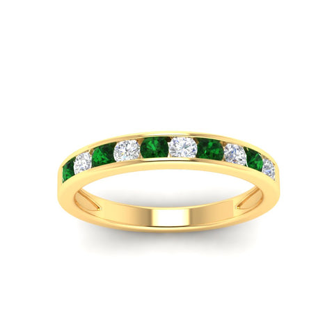 half-carat-channel-set-diamond-wedding-band-with-emerald-in-yellow-gold-FDWB5242ROGEMGRANGLE5-0.50CT-NL-YG