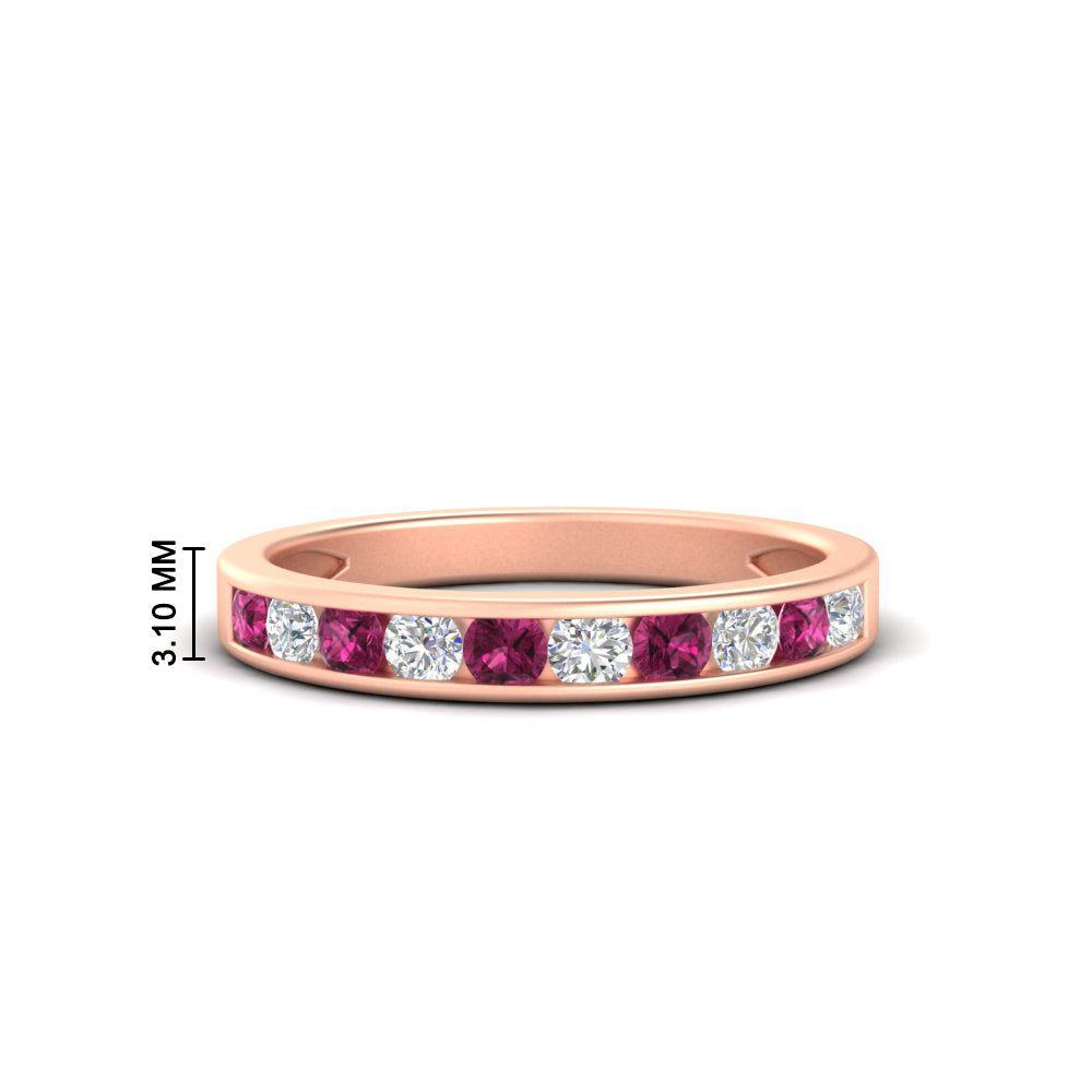 half-carat-channel-set-diamond-wedding-band-with-pink-sapphire-in-rose-gold-FDWB5242ROGSADRPI-0.50CT-NL-RG-HW