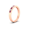 Load image into Gallery viewer, half-carat-channel-set-diamond-wedding-band-with-pink-sapphire-in-rose-gold-FDWB5242ROGSADRPIANGLE2-0.50CT-NL-RG