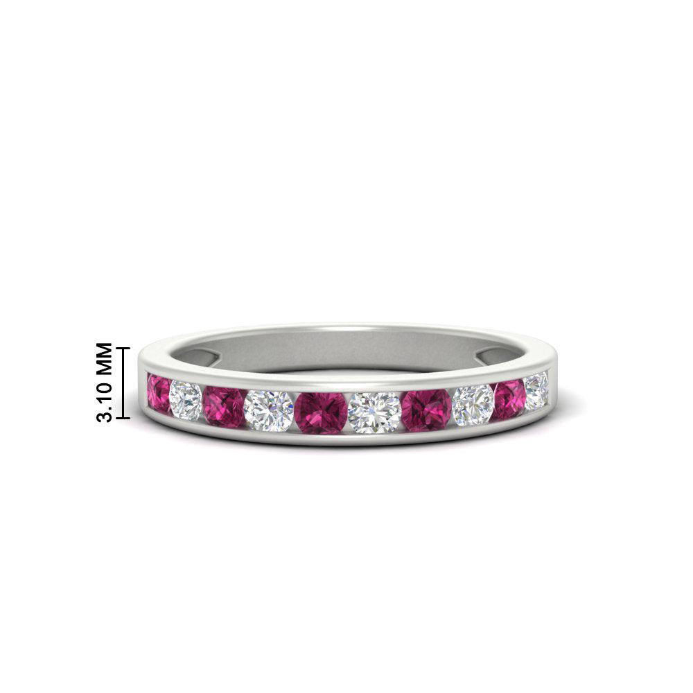 half-carat-channel-set-diamond-wedding-band-with-pink-sapphire-in-white-gold-FDWB5242ROGSADRPI-0.50CT-NL-WG-HW