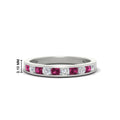 Thumbnail 52 - half-carat-channel-set-diamond-wedding-band-with-pink-sapphire-in-white-gold-FDWB5242ROGSADRPI-0.50CT-NL-WG-HW