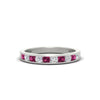 Load image into Gallery viewer, half-carat-channel-set-diamond-wedding-band-with-pink-sapphire-in-white-gold-FDWB5242ROGSADRPI-0.50CT-NL-WG