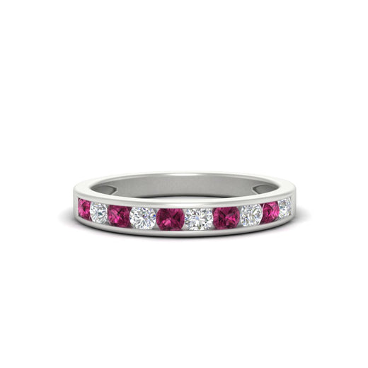 half-carat-channel-set-diamond-wedding-band-with-pink-sapphire-in-white-gold-FDWB5242ROGSADRPI-0.50CT-NL-WG
