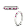 Load image into Gallery viewer, half-carat-channel-set-diamond-wedding-band-with-pink-sapphire-in-white-gold-FDWB5242ROGSADRPIANGLE3-0.50CT-NL-WG